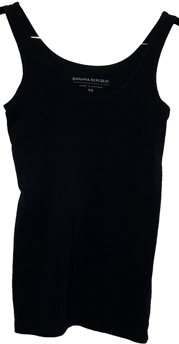 Banana Republic Black Crew Neck Sleeveless Tank Top Size XS